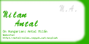 milan antal business card